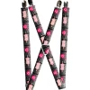 Suspenders - 1.0" - Hot Beat Bot Pink