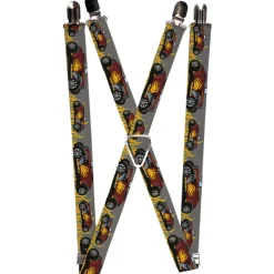 Suspenders - 1.0" - Hot Rod w/Flames