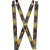 Suspenders - 1.0" - Hot Rod w/Flame Skull