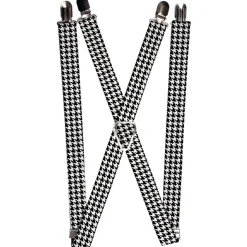 Suspenders - 1.0" - Houndstooth Black/White