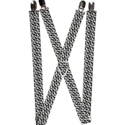 Suspenders - 1.0" - Houndstooth Star Black/White