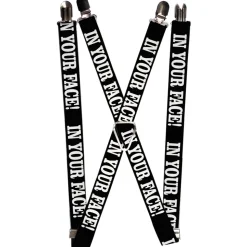 Suspenders - 1.0" - IN YOUR FACE Black/White