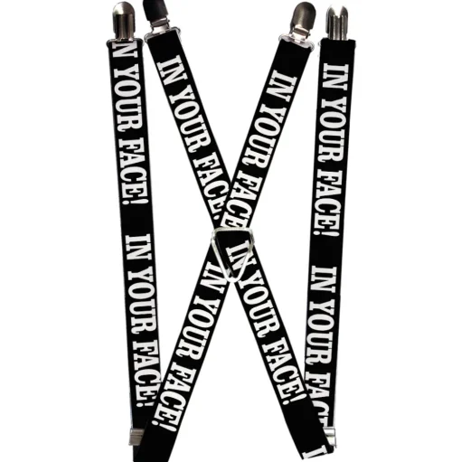 Suspenders - 1.0" - IN YOUR FACE Black/White