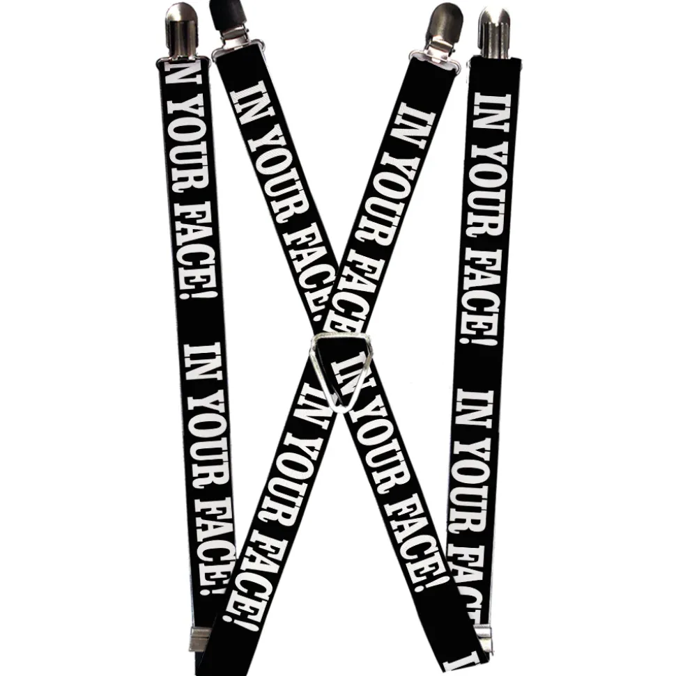 Suspenders - 1.0" - IN YOUR FACE Black/White
