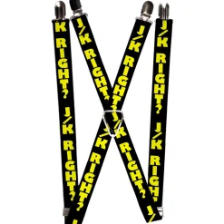 Suspenders - 1.0" - J/K RIGHT? Black/Yellow