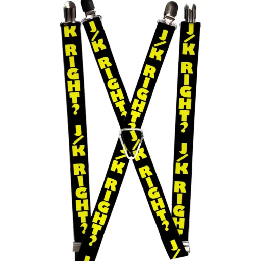 Suspenders - 1.0" - J/K RIGHT? Black/Yellow