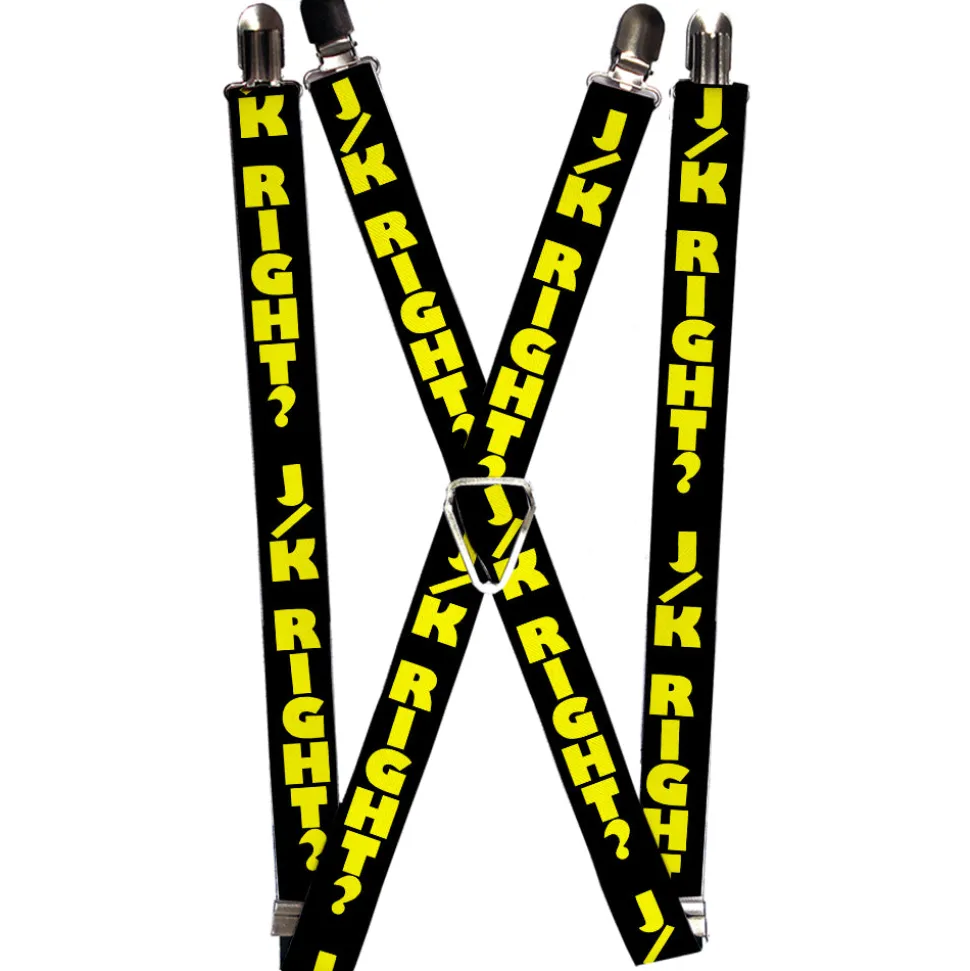 Suspenders - 1.0" - J/K RIGHT? Black/Yellow
