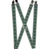 Suspenders - 1.0" - Joker Diamonds Gray Green