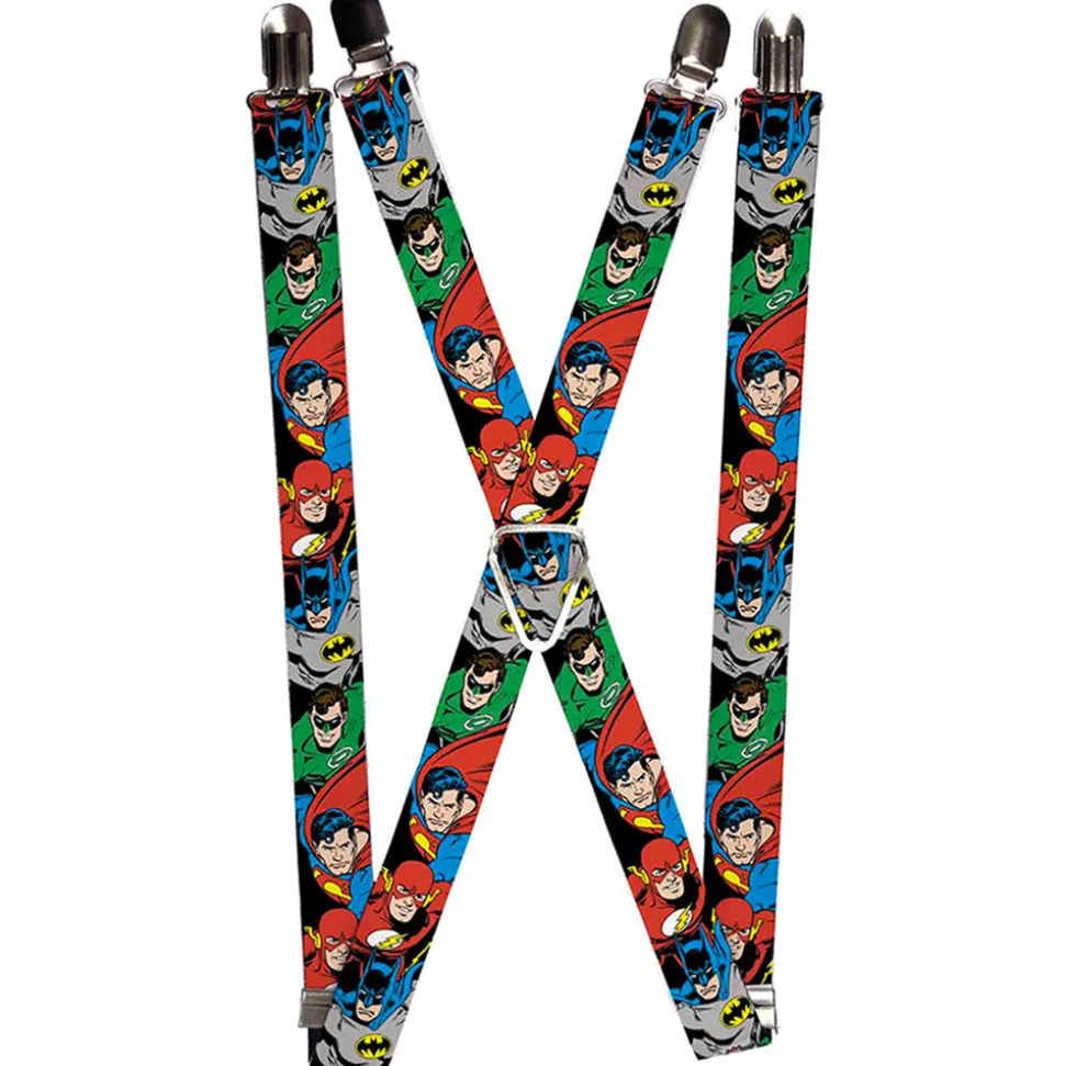 Suspenders - 1.0" - Justice League Superheroes CLOSE-UP New