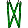 Suspenders - 1.0" - KISS ME, I'M IRISH! Clovers/Kisses Greens/Black