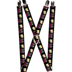 Suspenders - 1.0" - LICK ME Battery Cartoon