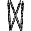 Suspenders - 1.0" - Live Hard Die Young Black/White