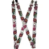 Suspenders - 1.0" - Love Kills CLOSE-UP White