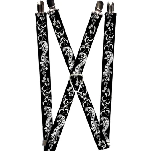 Suspenders - 1.0" - Lucky Black/White