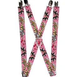 Suspenders - 1.0" - Lucky Pink