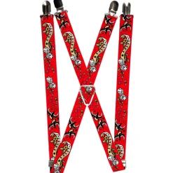 Suspenders - 1.0" - Lucky Red