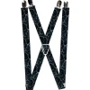 Suspenders - 1.0" - Marble Black/Baby Blue