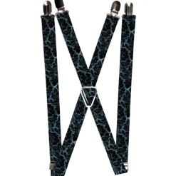 Suspenders - 1.0" - Marble Black/Baby Blue