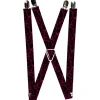 Suspenders - 1.0" - Marble Black/Hot Pink