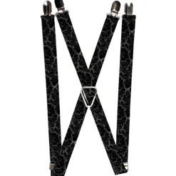 Suspenders - 1.0" - Marble Black/Charcoal Gray