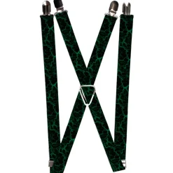 Suspenders - 1.0" - Marble Black/Green