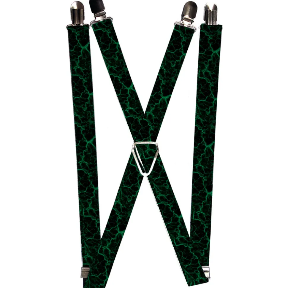 Suspenders - 1.0" - Marble Black/Green