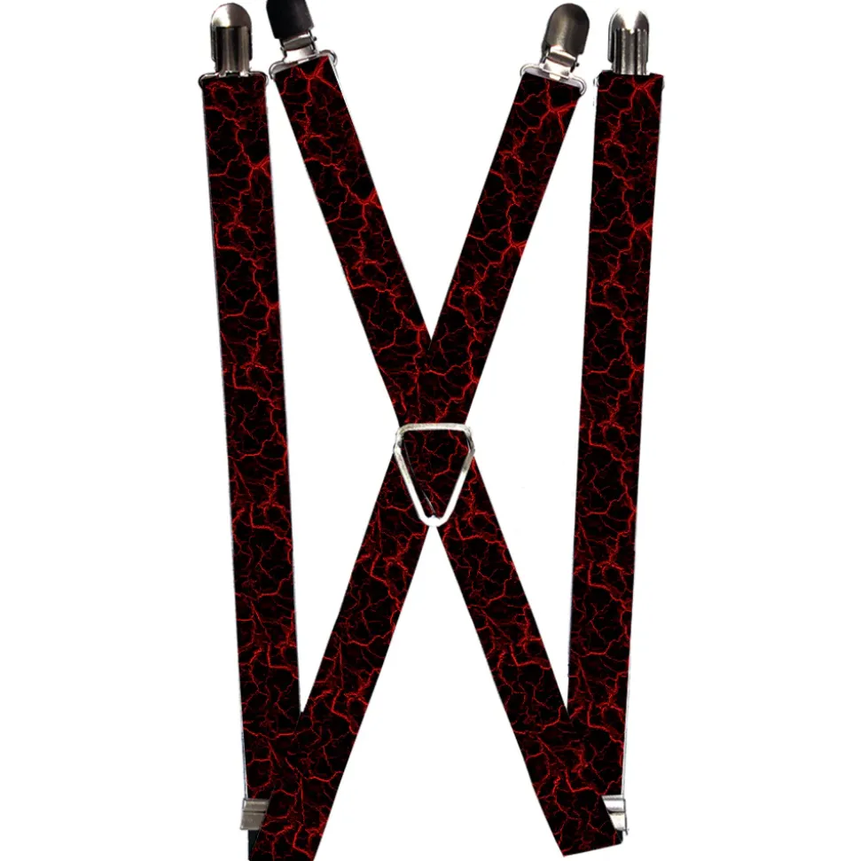 Suspenders - 1.0" - Marble Black/Red
