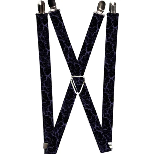 Suspenders - 1.0" - Marble Black/Purple