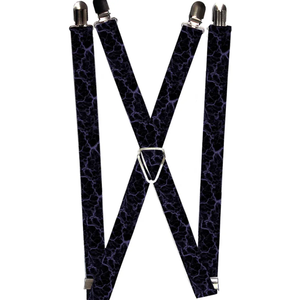 Suspenders - 1.0" - Marble Black/Purple
