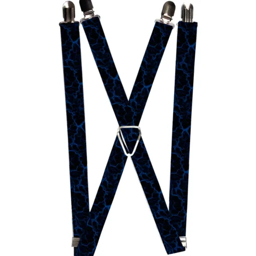 Suspenders - 1.0" - Marble Black/Blue