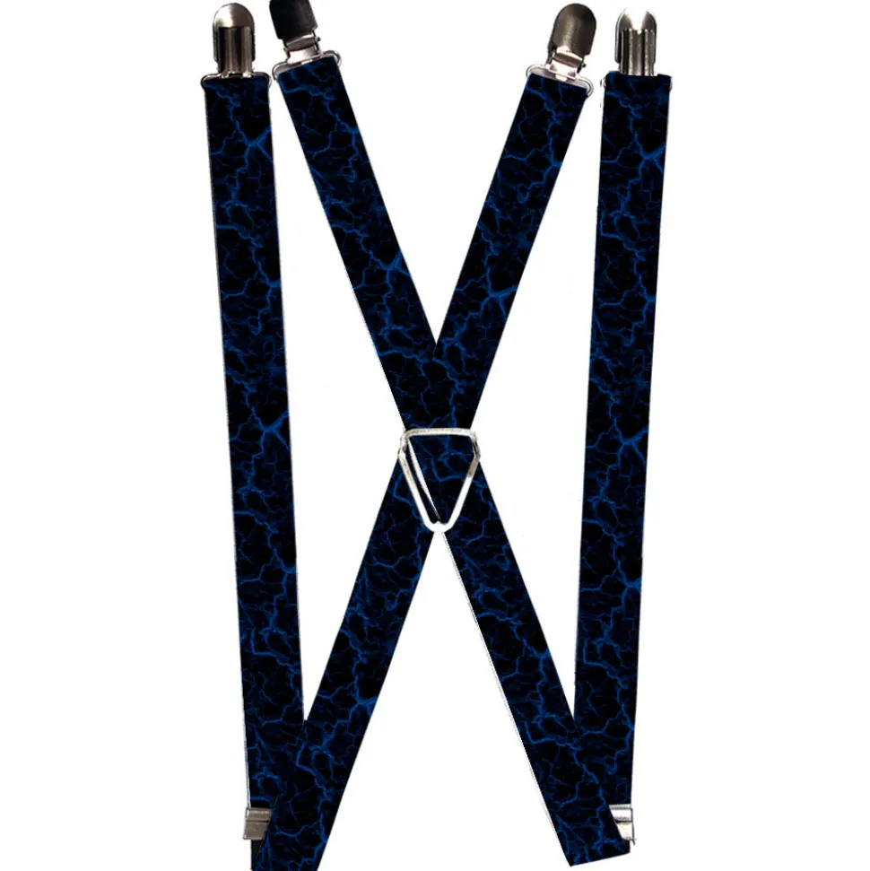 Suspenders - 1.0" - Marble Black/Blue