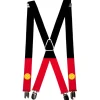 Suspenders - 1.0" - Mickey Mouse Bounding Buttons Black Red Yellows