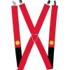 Suspenders - 1.5" - Mickey Mouse Bounding Buttons Black/Red/Yellows