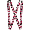 Suspenders - 1.0" - Mickey Mouse Expressions Red Black White