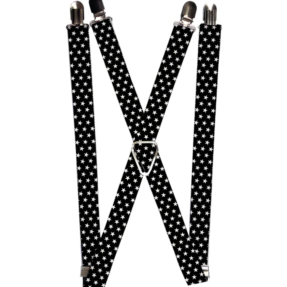 Suspenders - 1.0" - Mini Stars3 Black/White