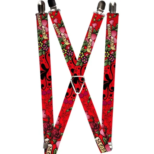 Suspenders - 1.0" - Mom & Dad Red