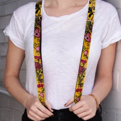 Suspenders - 1.0" - Mom & Dad CLOSE-UP Yellow