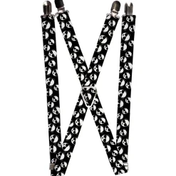 Suspenders - 1.0" - Multi Panda w/Sunglasses Black/White