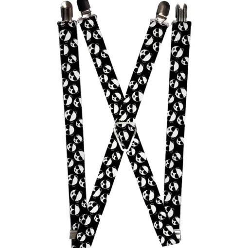 Suspenders - 1.0" - Multi Panda w/Sunglasses Black/White