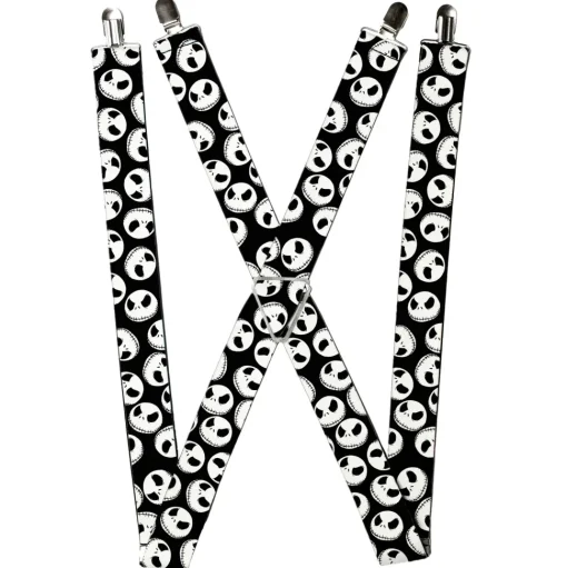 Suspenders - 1.5" - NBC Jack Expressions Scattered Black/White