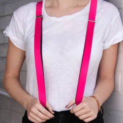 Suspenders - 1.0" - Neon Pink Print
