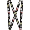 Suspenders - 1.0" - Nightmare Before Christmas 4-Mini Character Poses Black Gray