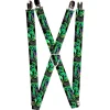 Suspenders - 1.0" - Nightmare Before Christmas Oogie Boogie Pose Electric Glow