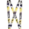 Suspenders - 1.0" - Nightmare Before Christmas Jack Poses Watercolor White Yellow Purple