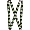 Suspenders - 1.0" - Nightmare Before Christmas Jack Expression10 Electric Glow