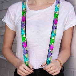 Suspenders - 1.0" - Octopus Cartoon