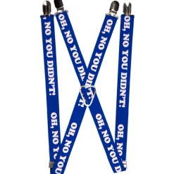 Suspenders - 1.0" - OH, NO YOU DIDN'T!!! Navy/Purple/White