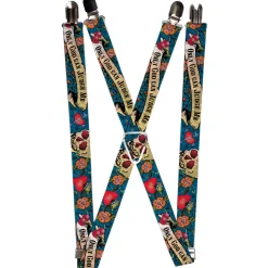 Suspenders - 1.0" - Only God Can Judge Me Blue
