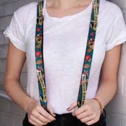 Suspenders - 1.0" - Only God Can Judge Me Blue