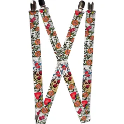 Suspenders - 1.0" - Only God Can Judge Me CLOSE-UP White
